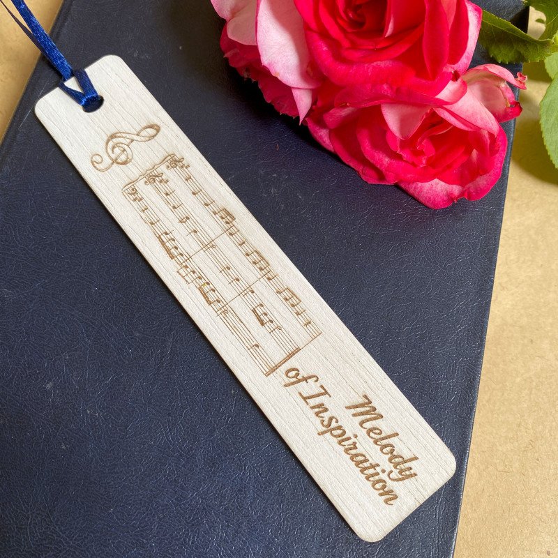 Дерев’яна закладка для книги з нотами – «Melody of Inspiration»