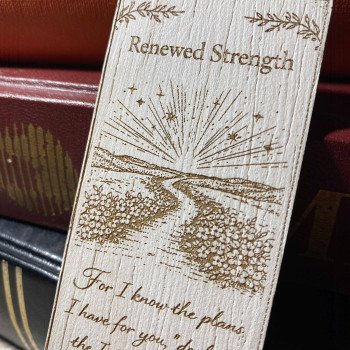 Дерев'яна закладка – вірш з Біблії - Єремія 29:11 – Подарунок віри для читачів