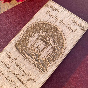 Християнська дерев'яна закладка • Біблійний вірш Псалом 27:1