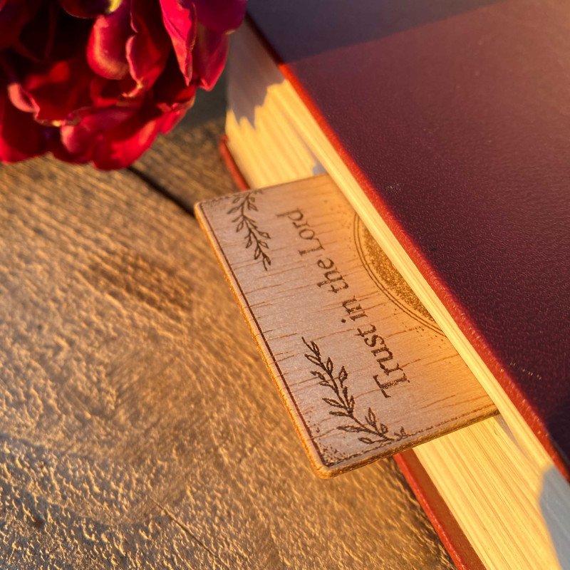 Християнська дерев'яна закладка • Біблійний вірш Псалом 27:1