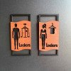 Дерев'яні таблички Lockers для чоловіків і жінок — комплект для роздягальні