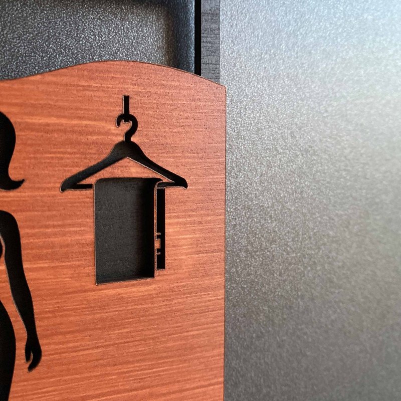 Дерев'яні таблички Lockers для чоловіків і жінок — комплект для роздягальні