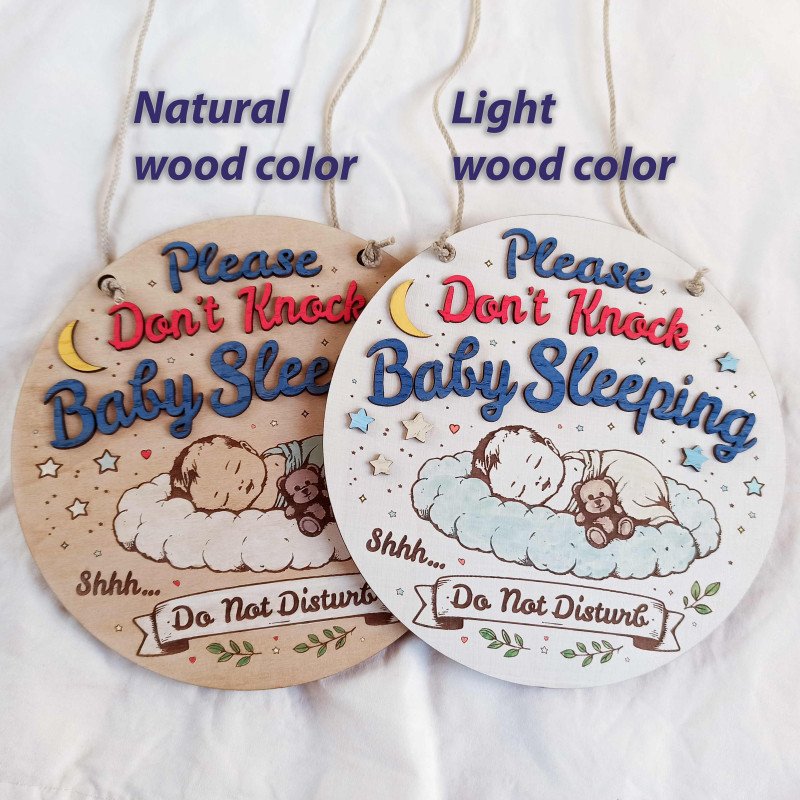 Табличка на двері дитячої кімнати -  будь ласка, не стукайте