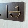 Дерев’яна табличка “Вбиральня” на двері | Табличка WC для туалету