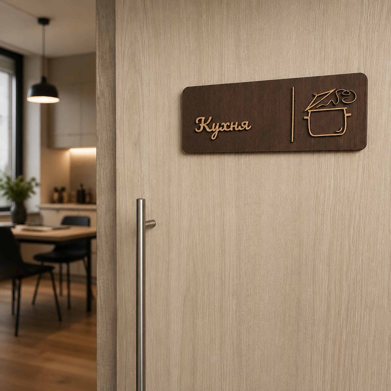 Табличка "Кухня" для дому, котеджу, Airbnb та кафе
