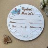 Іменна метрика для хлопчика з літачком — пам’ятна табличка про народження