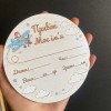 Іменна метрика для хлопчика з літачком — пам’ятна табличка про народження
