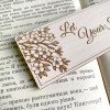 Унікальна дерев'яна закладка "Let Your Heart Bloom" з квітковим дизайном та дівчинкою