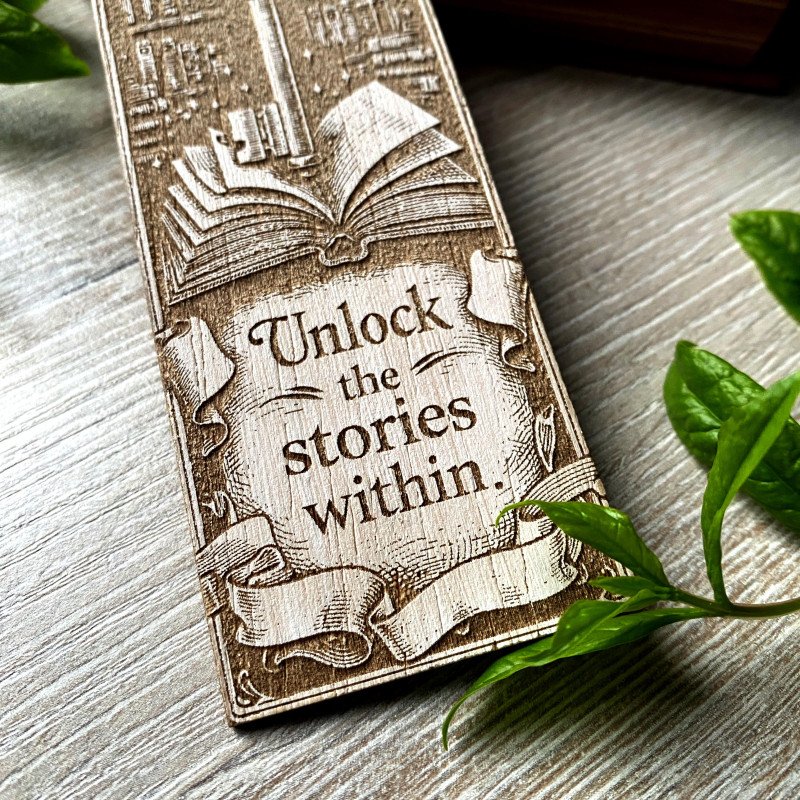 Вінтажна гравірована закладка для читачів Темної академії